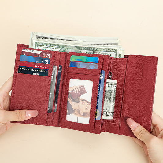 Women's Leather High-grade Patent Large Capacity Multifunctional Ladies Wallets