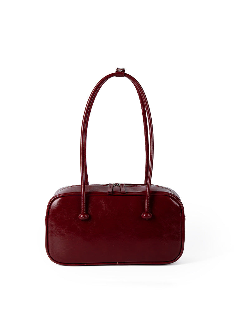 Women's Textured Korean Style High-grade Paint Surface Shoulder Bags