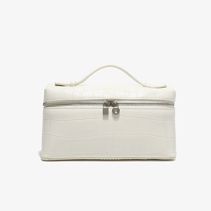 Women's Pattern Lunch Box Kelly Lychee Cowhide Crossbody Bags
