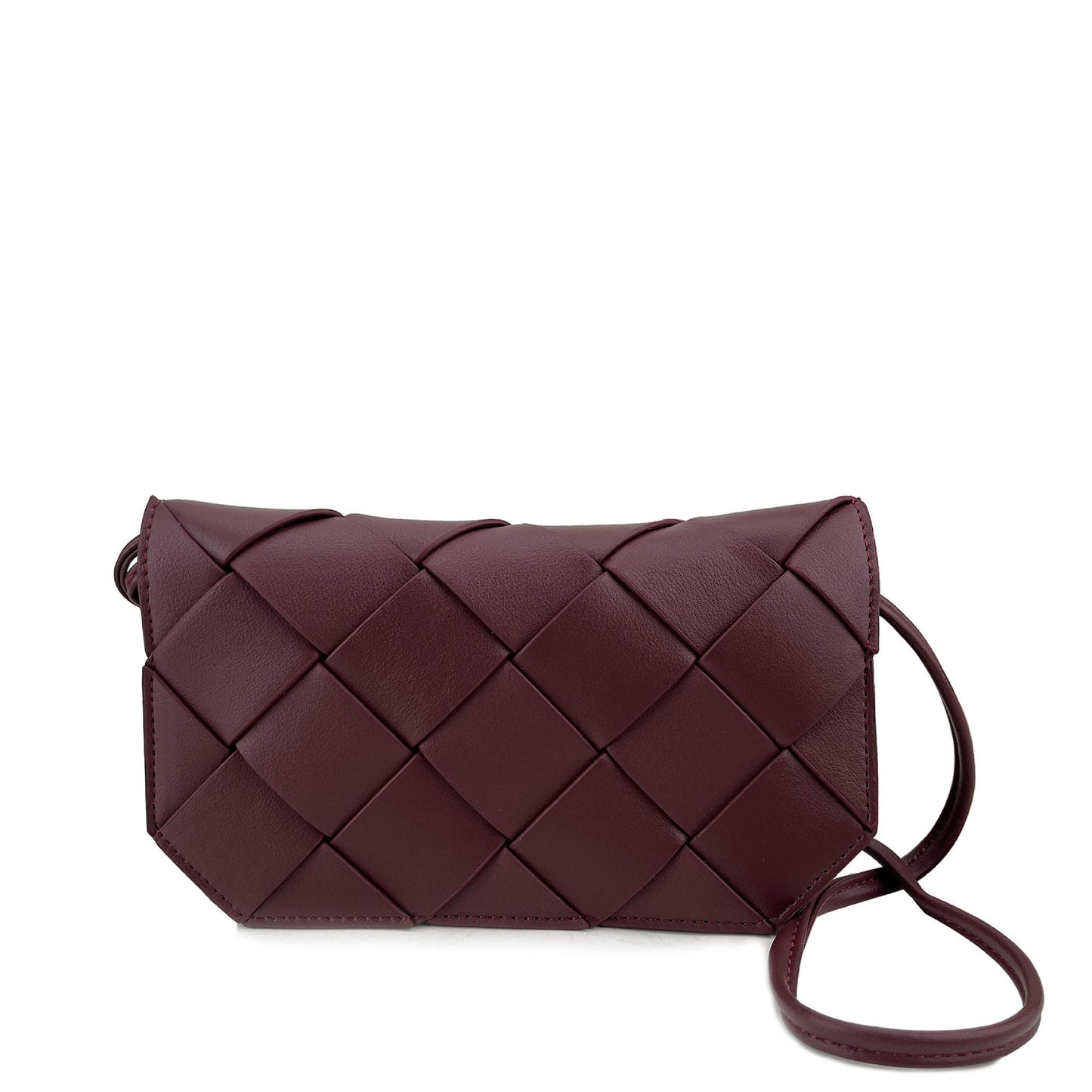 Women's Authentic Leather Weave Flip Woven Bags