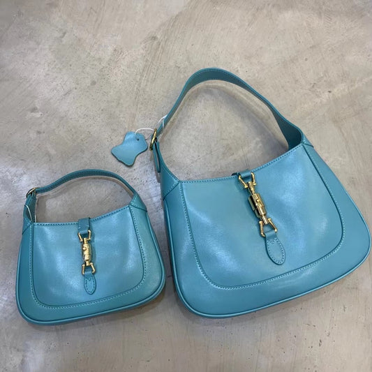 Women's Genuine Leather French Underarm Baguette Portable Shoulder Bags