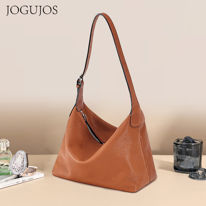 Attractive Women's High Sense Leather Underarm Crossbody Bags