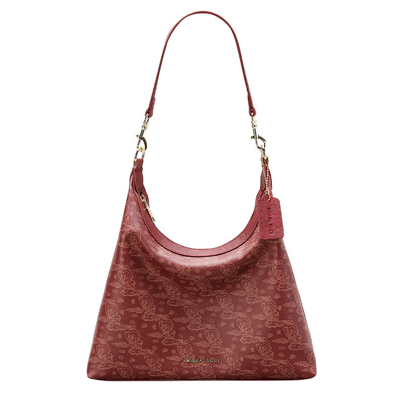 Women's Large Capacity Commuter Underarm Chinese Style Armpit Bags