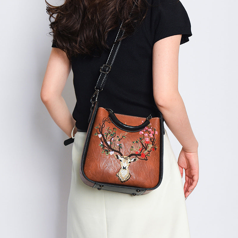 Women's Retro Chinese Style Embroidery Pattern With Crossbody Bags
