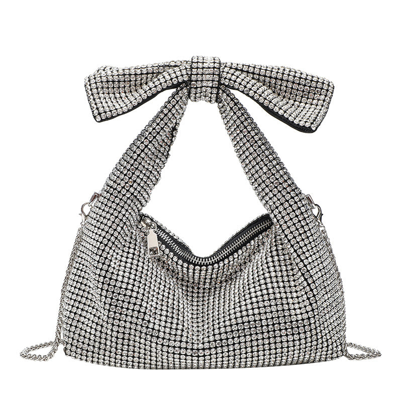 Glamorous Women's Diamond Fashion Bowknot Rhinestone Bags
