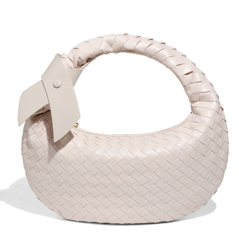 Women's Woven Fashion Knotted Round Large Capacity Handbags