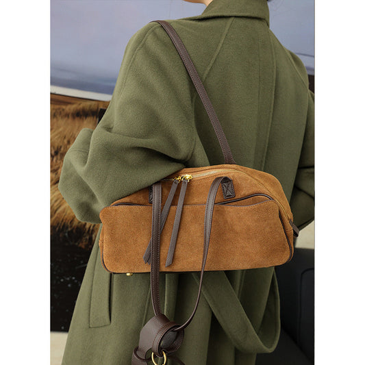 Women's Commuter Large Capacity Boston Genuine Leather Shoulder Bags