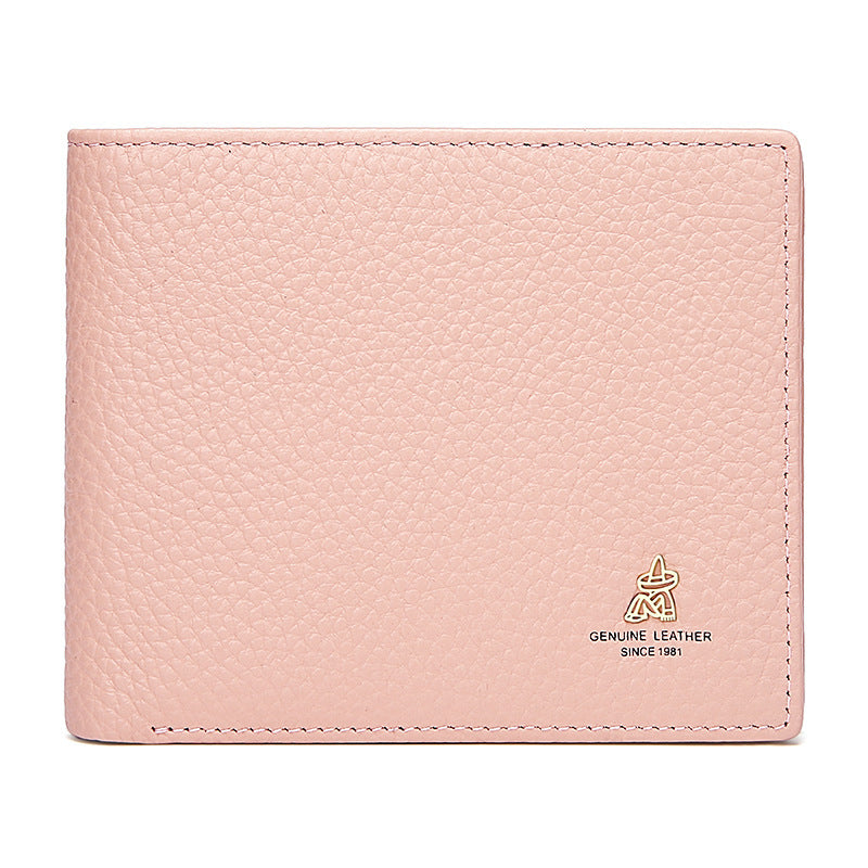 Women's Thin Genuine Leather Korean Style Simple Ladies Wallets
