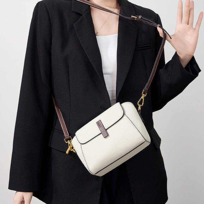 Women's Leather White Design Sense Niche For Crossbody Bags