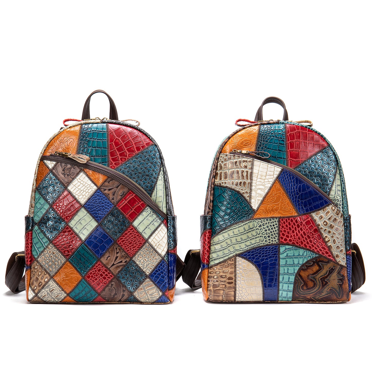 Women's Retro Handmade Genuine Leather Large Capacity Backpacks