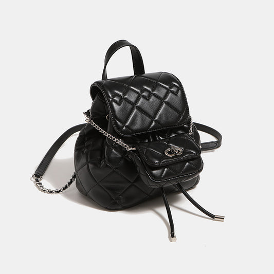 Women's Classic Style Rhombus Female Niche High Backpacks
