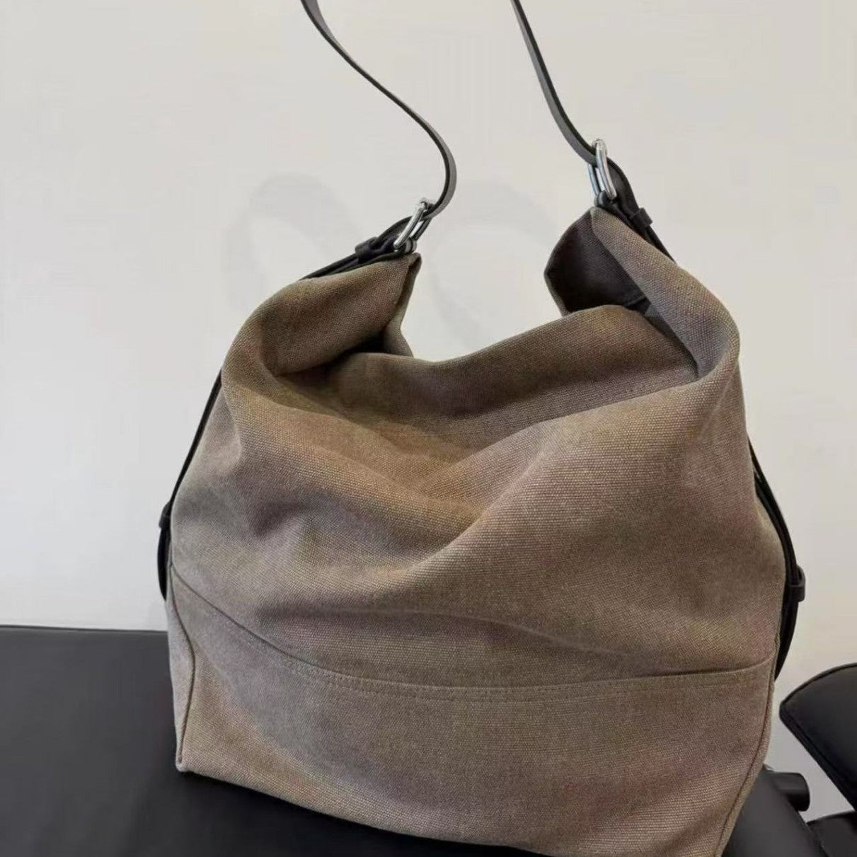 Casual Version First Layer Cowhide Canvas Bags