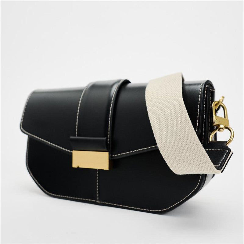 Women's Comfortable Spanish Saddle Simple Flip Crossbody Bags