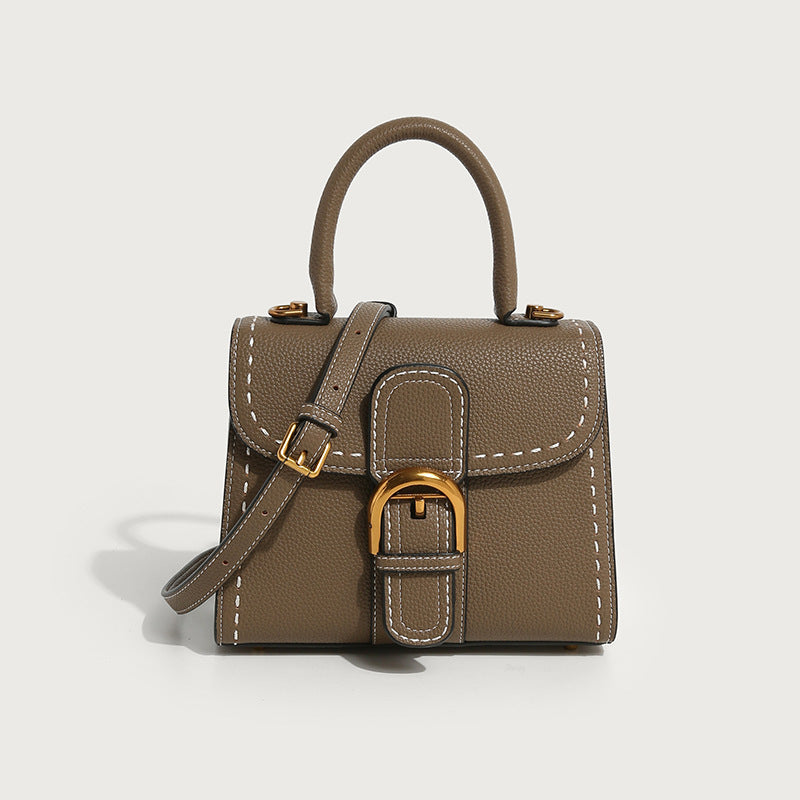 Women's Clasp Wax Line Saddle Retro Kelly High Bags