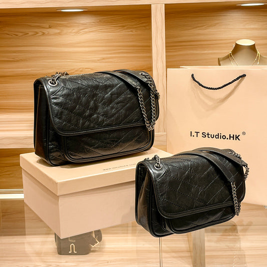 Women's Counter Genuine Leather Retro Hobo High-grade Shoulder Bags