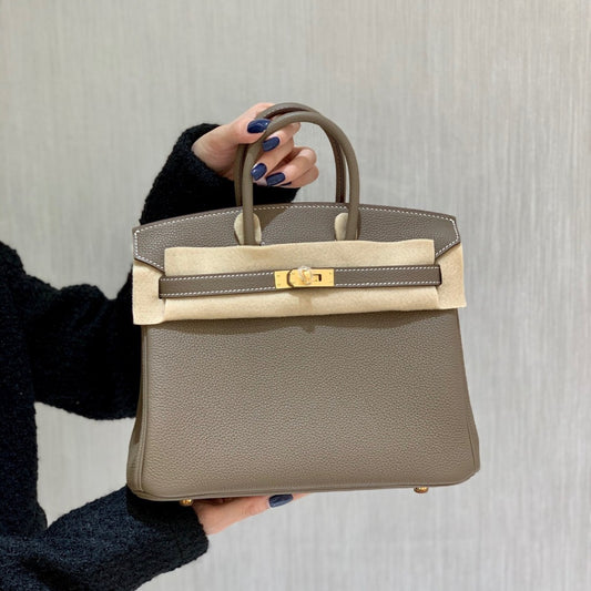 Women's Quality Genuine Leather Litchi Grain Kelly Handbags