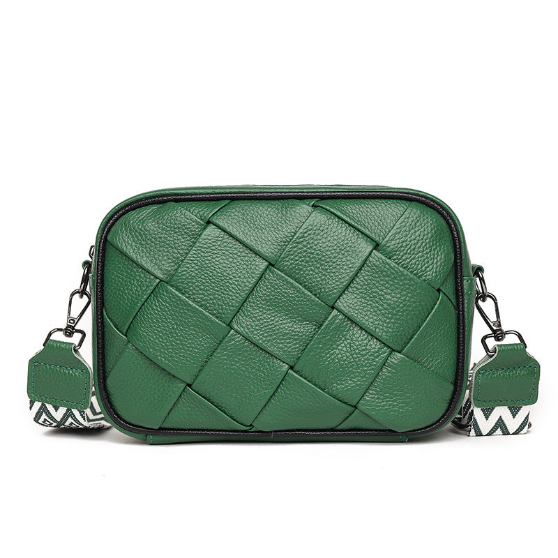 Women's Genuine Leather Fashion Rhombic Layer Cowhide Crossbody Bags