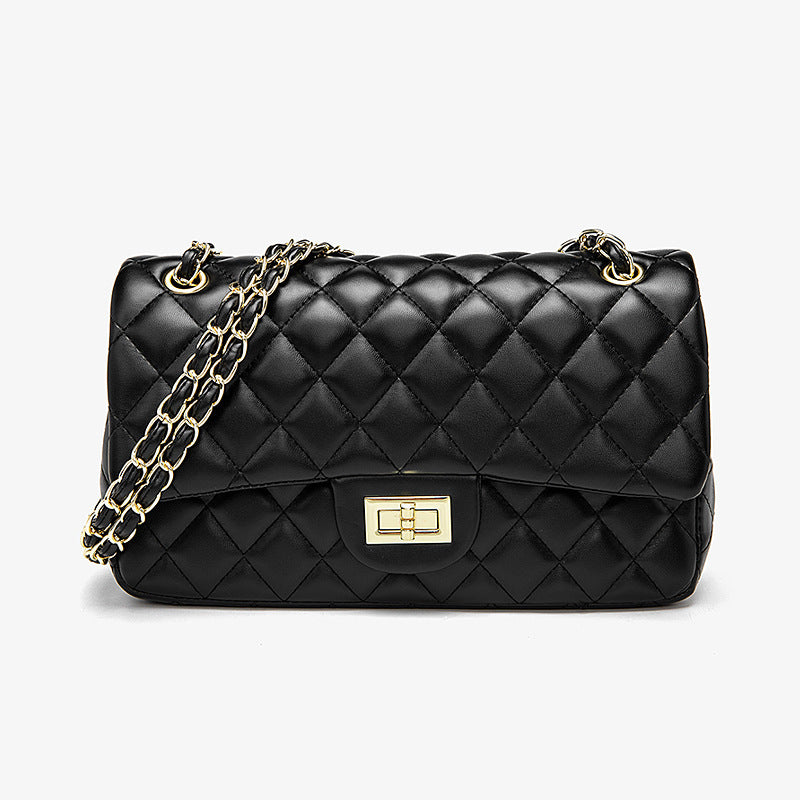 Women's Chain Classic Style Diamond Solid Color Crossbody Bags