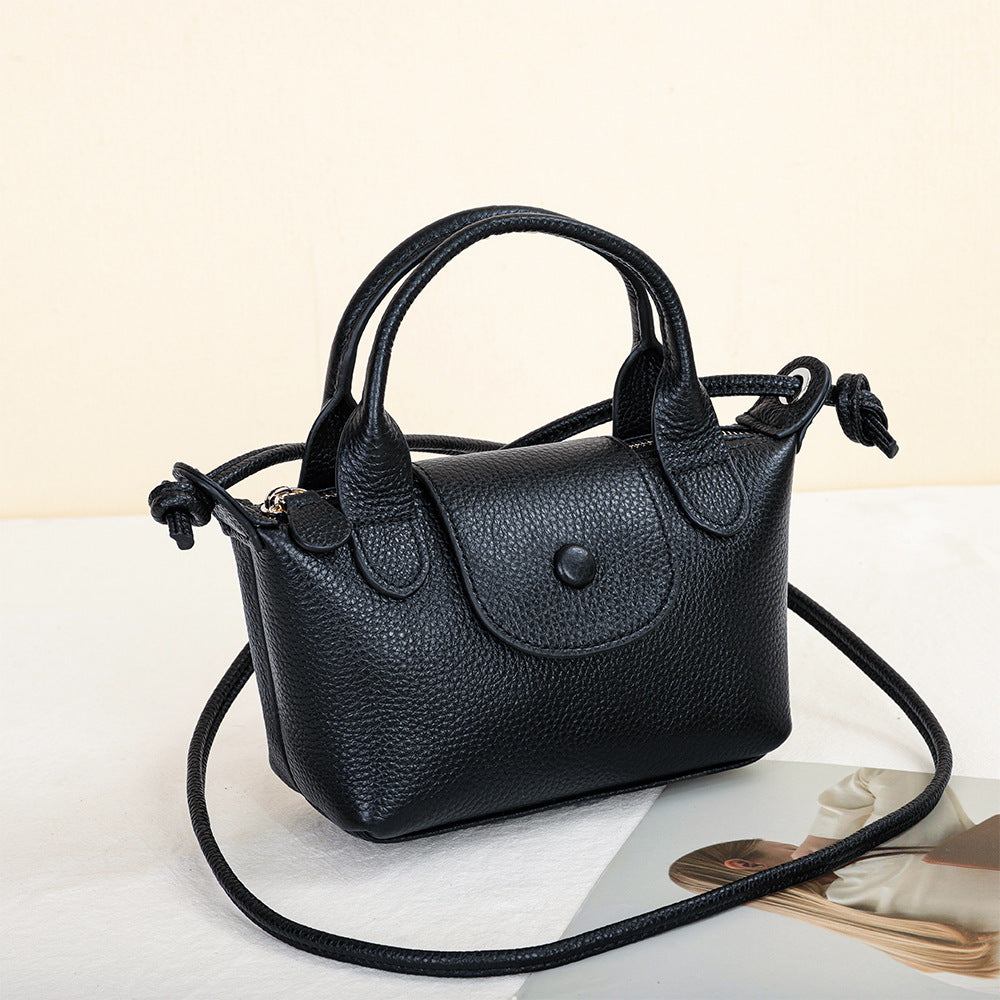 Women's Top Layer Cattlehide Leather Fashion Simple Crossbody Bags