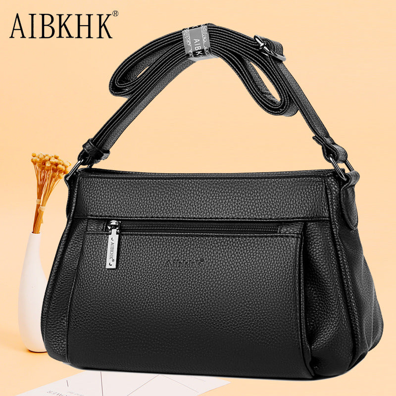 Women's Mother's Large Capacity Soft Leather Elegant Crossbody Bags