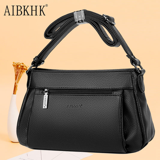 Women's Mother's Large Capacity Soft Leather Elegant Crossbody Bags
