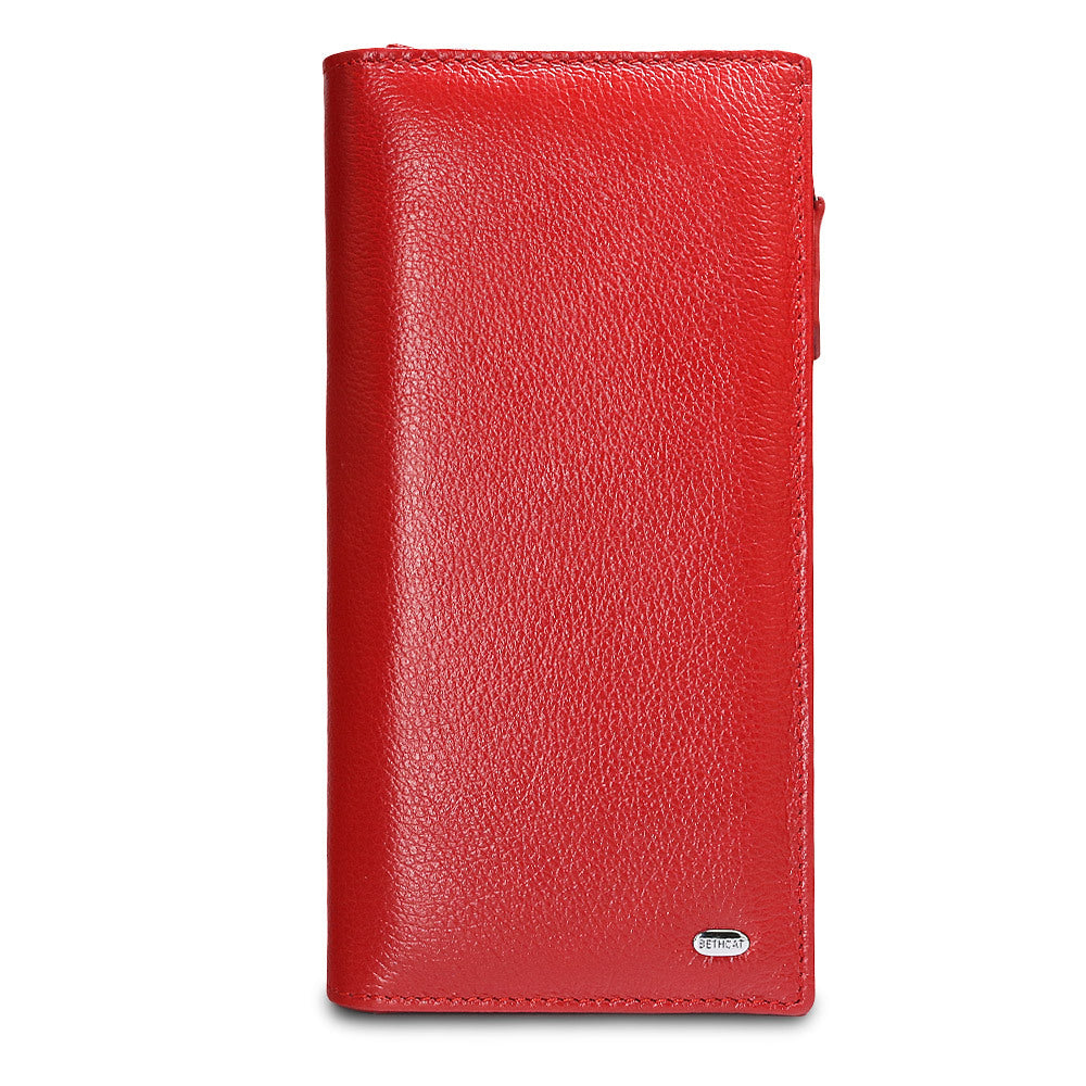 Women's Genuine Leather Long Soft Top Layer Ladies Wallets