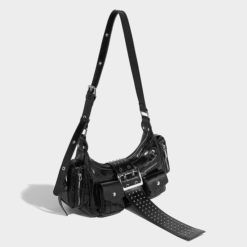 Trendy Underarm Motorcycle Niche Punk Hot Shoulder Bags