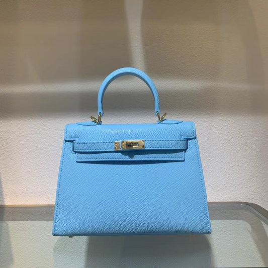 Women's Kelly Hand Palm Print Version Genuine Leather Handbags