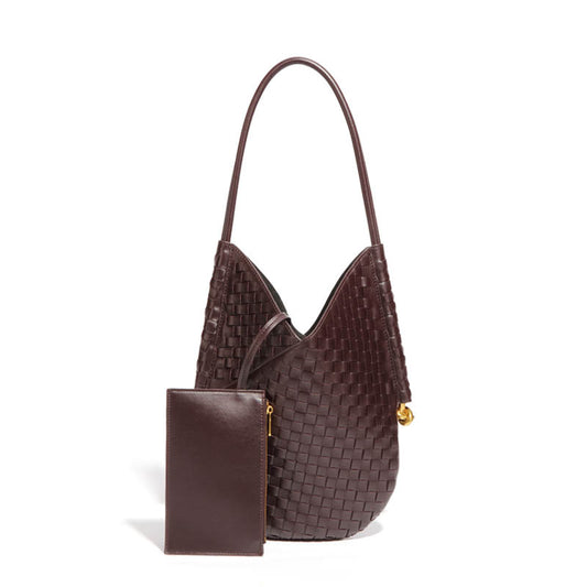 Women's High-grade Versatile Large Capacity Hand-woven Retro Shoulder Bags
