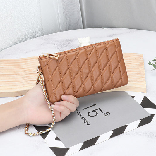 Women's Fashion Embroidery Classic Style Long Mobile Storage Bags