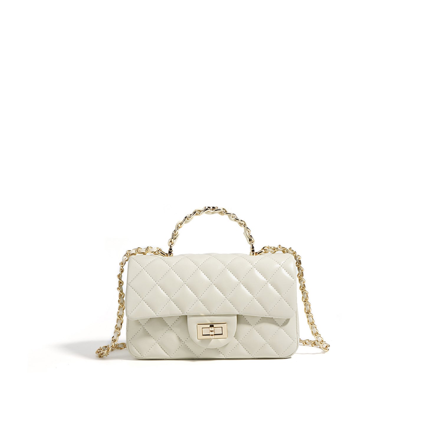 Classic Women's Style Cowhide Rhombic Chain Crossbody Bags