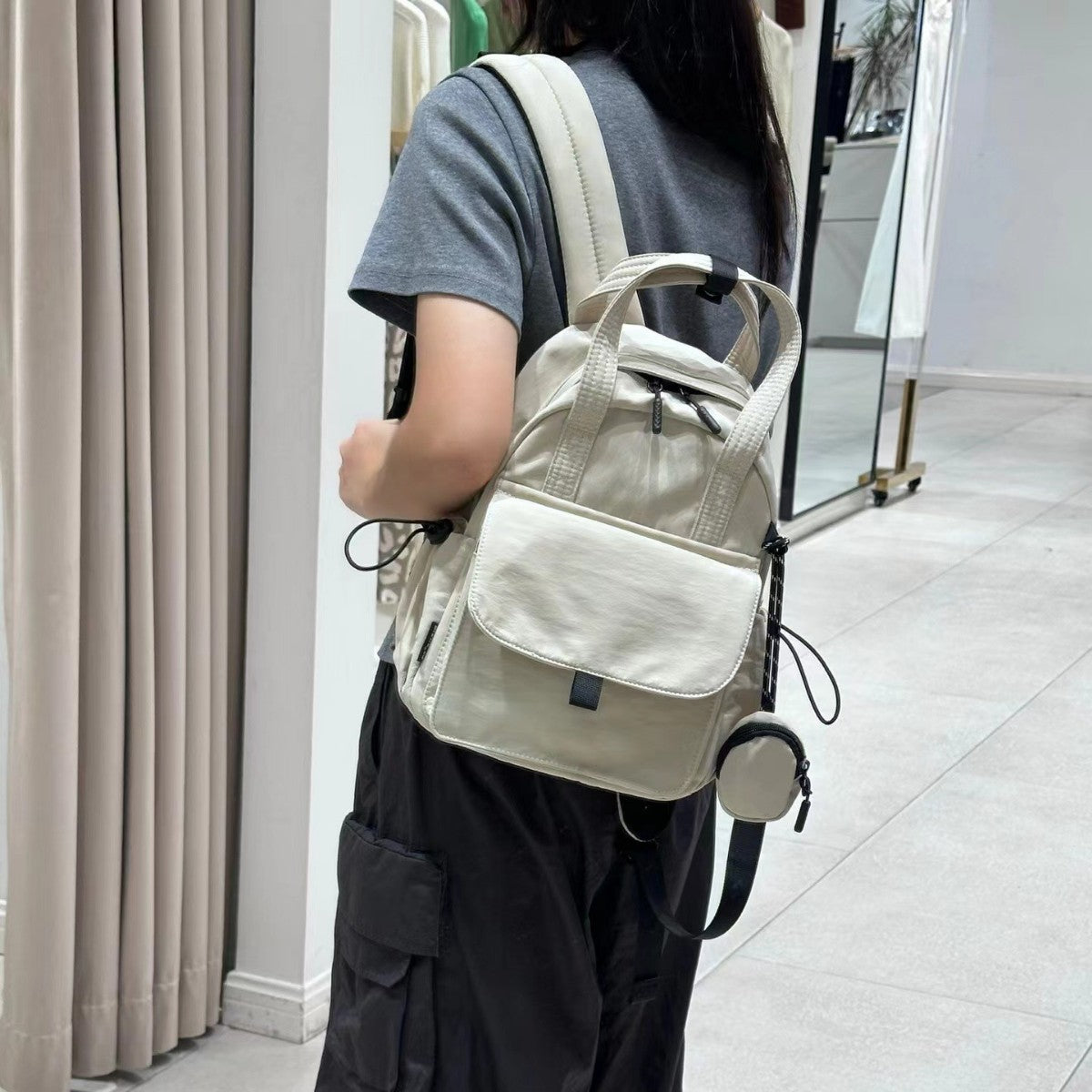 Women's Solid Color Oxford Cloth Lightweight Simple Backpacks