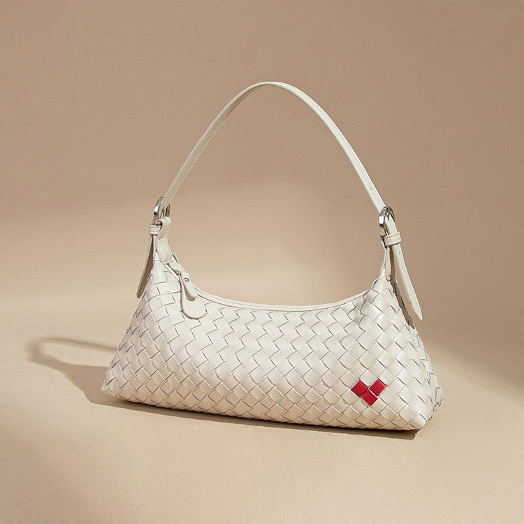 Women's Hand-woven Love Baguette Underarm Portable Dumpling Shoulder Bags