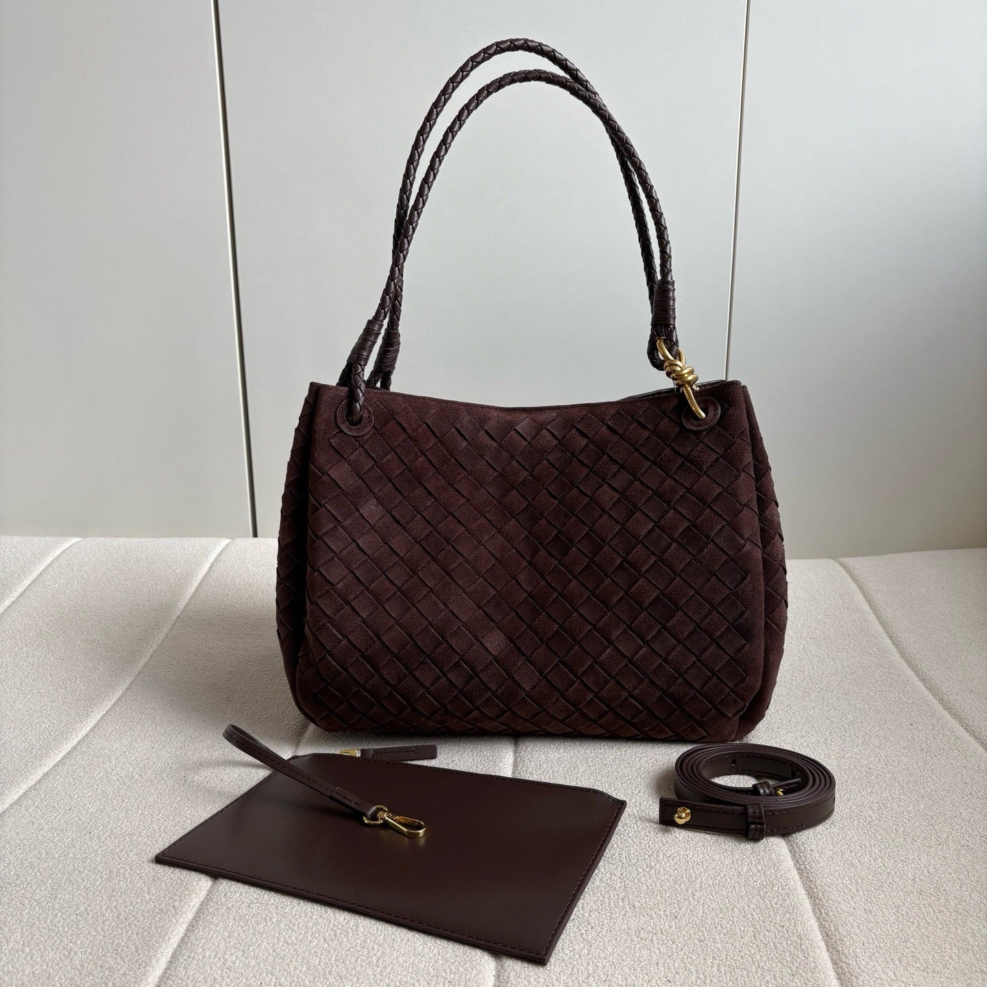 Women's Frosted Woven Drop Umbrella Fashion Crossbody Bags