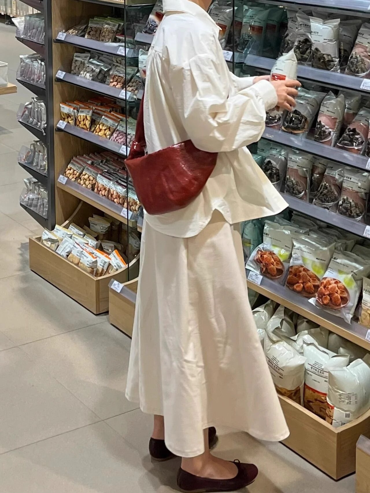 Lazy Can Be Praised Croissant Linen Crossbody Bags