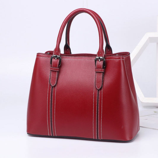 Women's First Layer Cowhide Large Capacity Commuter Handbags