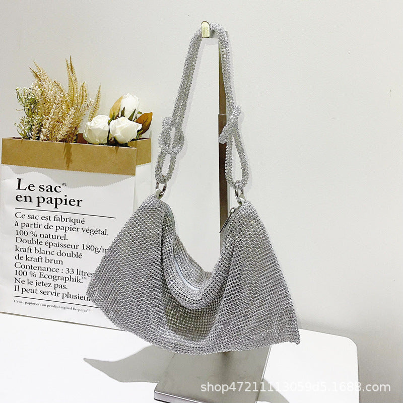 Women's Handmade Crystal Banquet Rhinestone Dinner Underarm Evening Bags