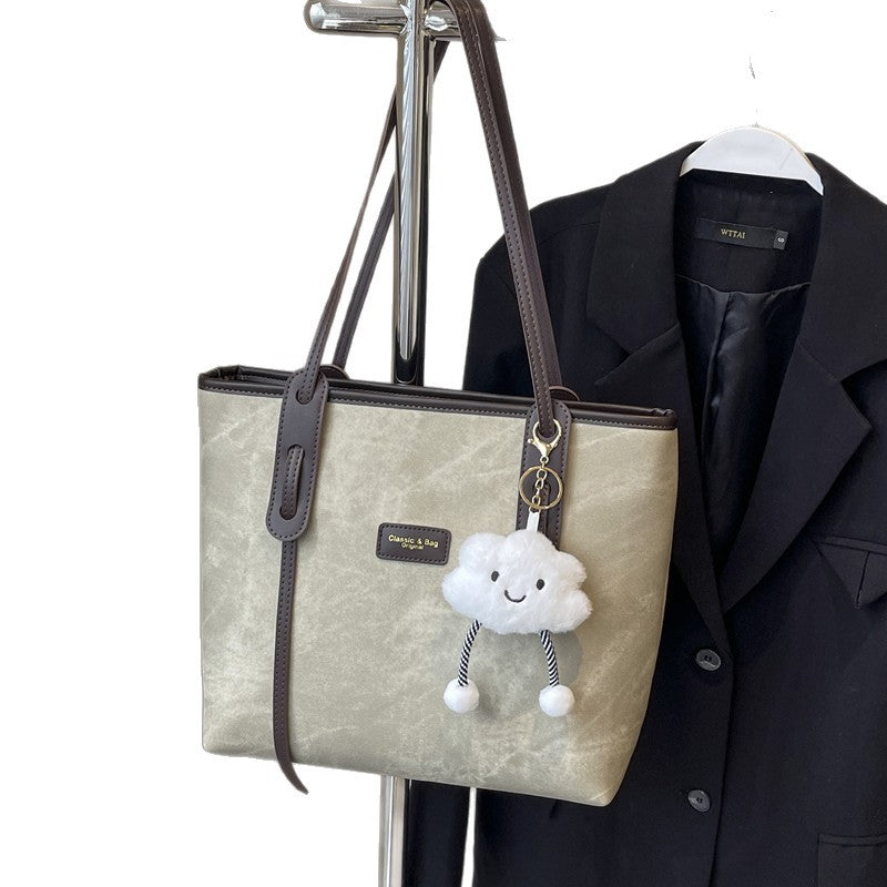 Women's Fashionable Simple Large Capacity Commuter High-grade Shoulder Bags