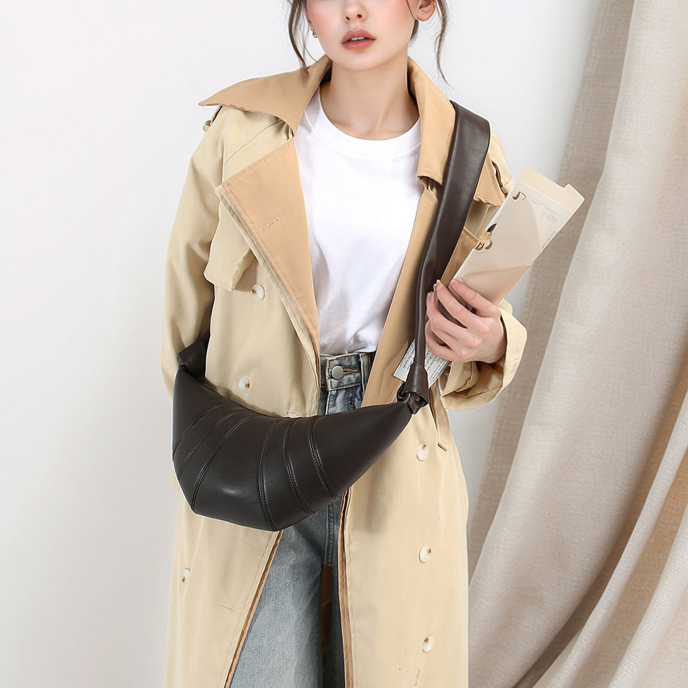 Niche Faux Sheepskin Croissant Fashion One Bags