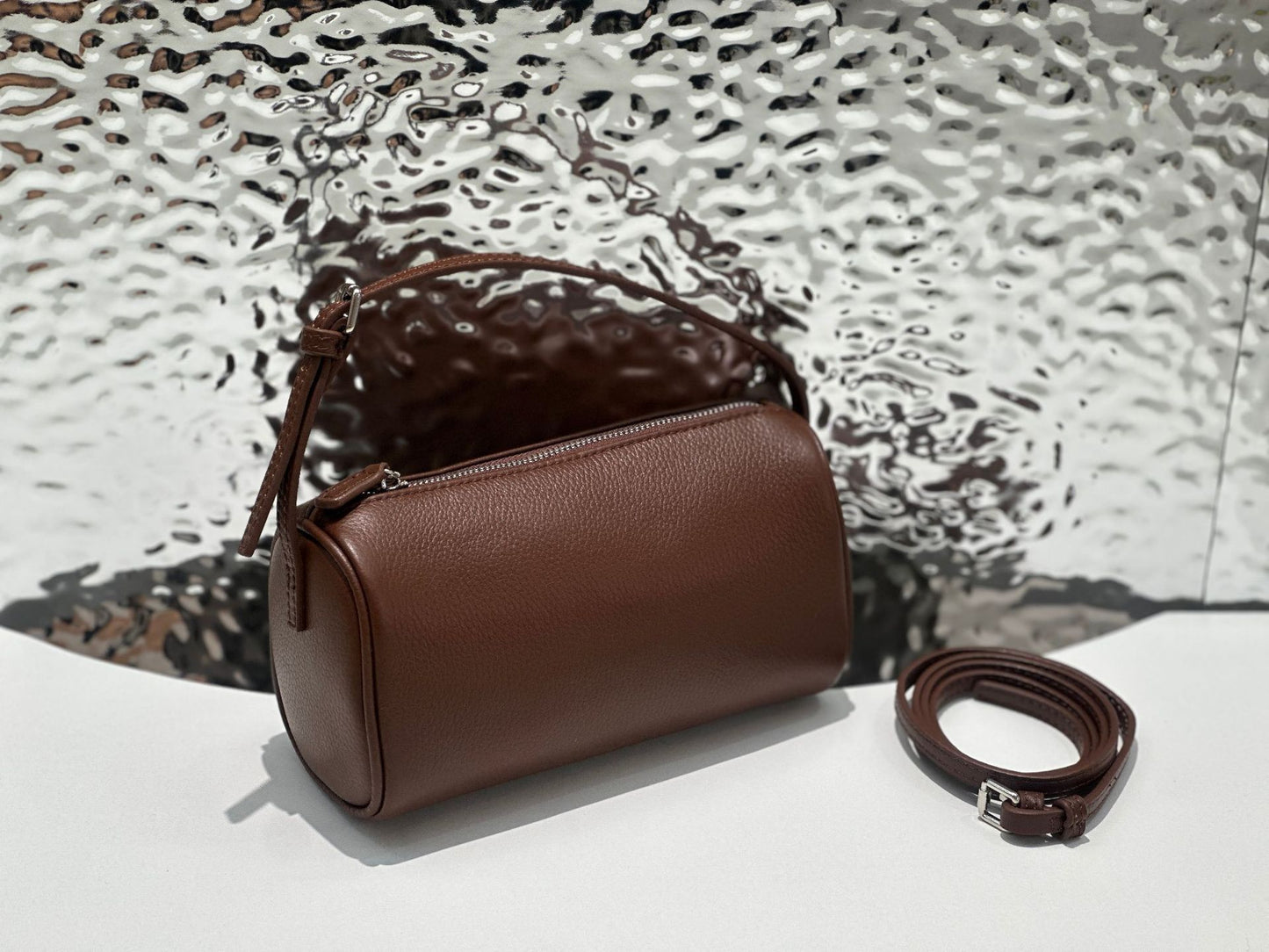 Women's Five Nine Pencil Box First Layer Cowhide High-grade Crossbody Bags