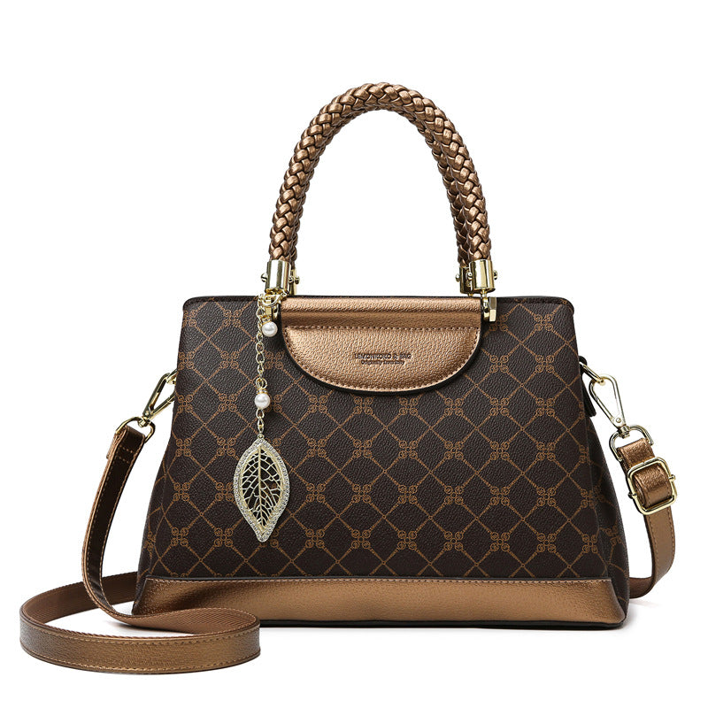 Women's Fashion Printing Large Capacity Totes High-grade Contrast Handbags