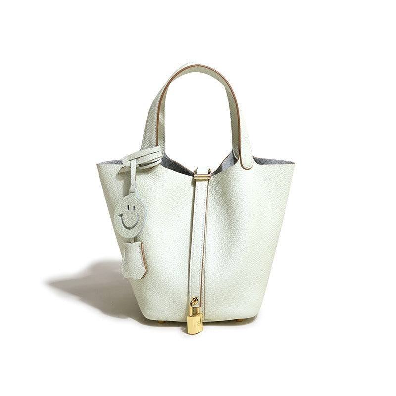 Women's Vegetable Basket Genuine Leather Niche Advanced Mother Handbags