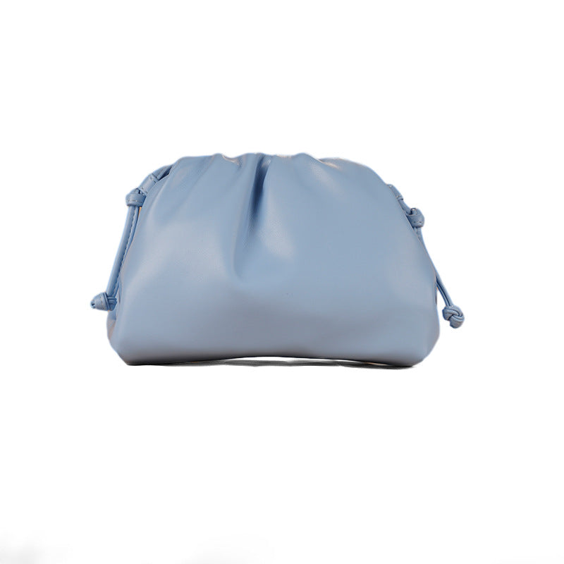 Korean Style Solid Color Soft Leather Clutch Shoulder Bags
