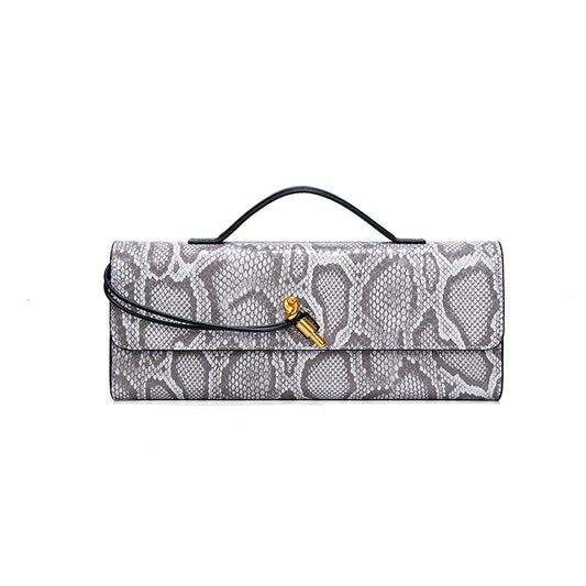 Women's Snake Pattern High Sense Hand Holding Dinner Lightweight Handbags