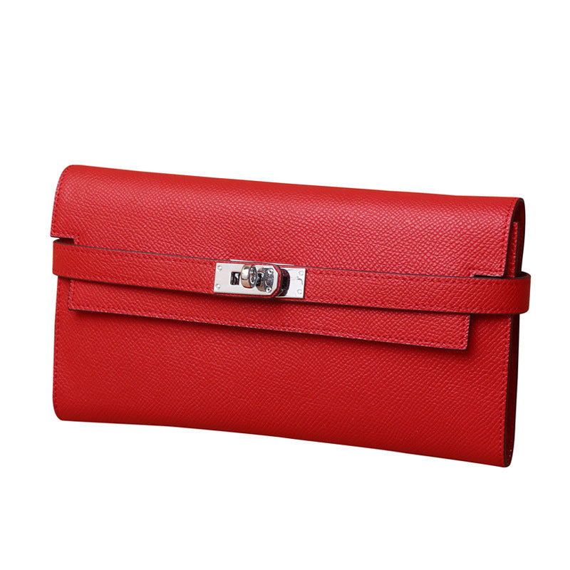 Women's Fashion Classic Palm Print Cowhide Clutch Ladies Wallets