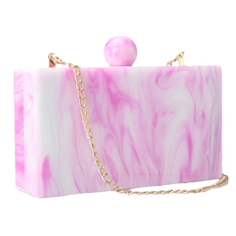 Women's Marble Acrylic Fashion Clutch Dinner Wedding Bags