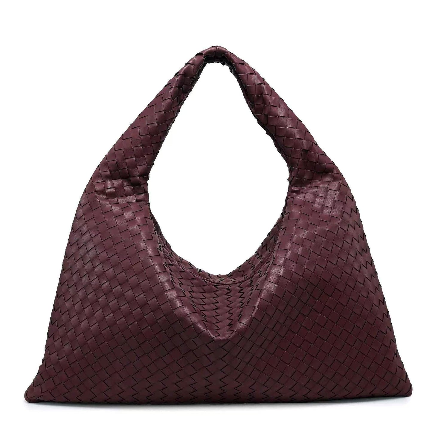 Women's Hand-woven Solid Color Large Capacity Simple Shoulder Bags