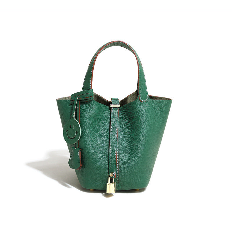 Women's Vegetable Basket Genuine Leather Niche Advanced Mother Handbags
