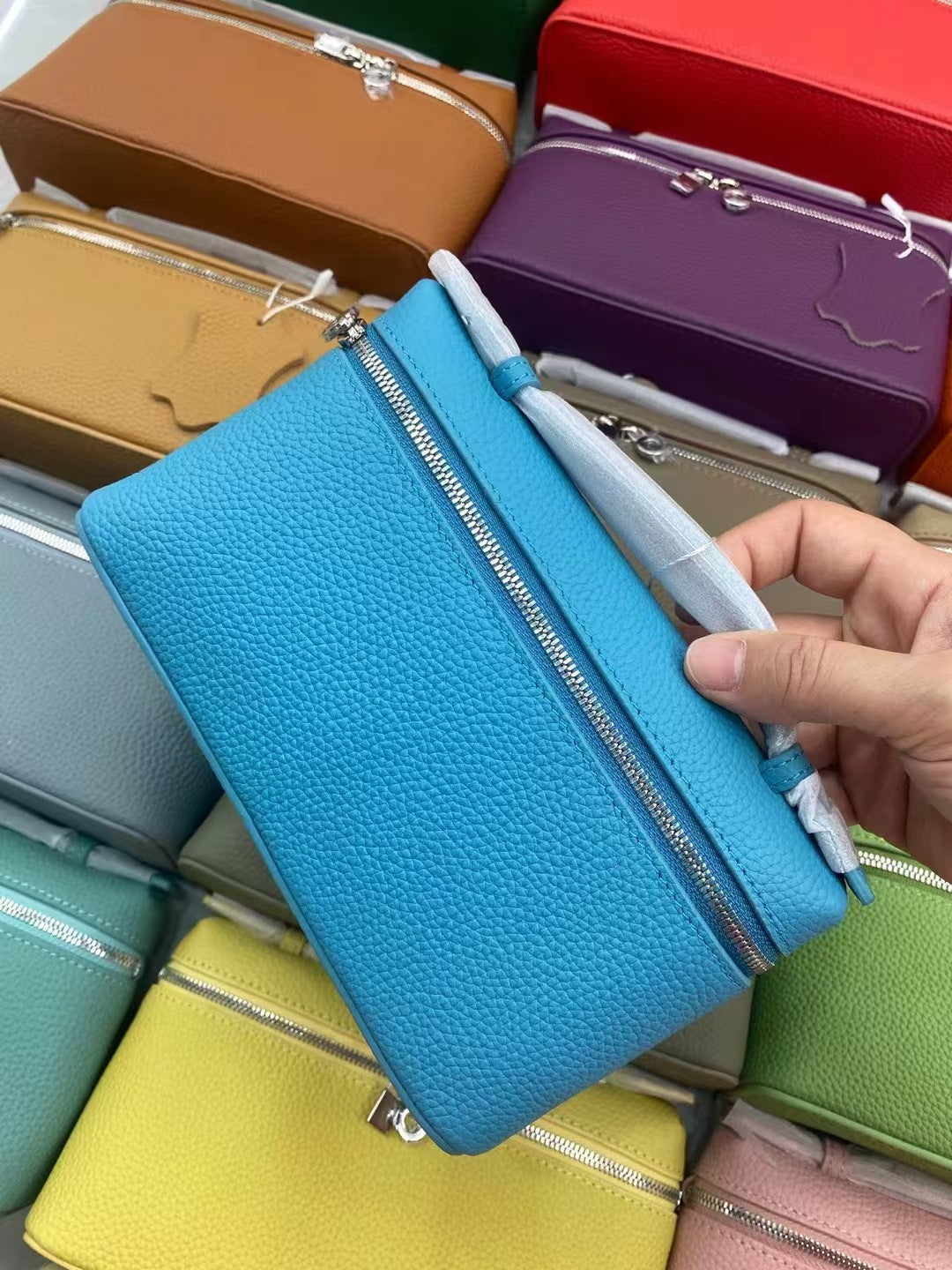 Layer Cowhide Lunch Box Portable Niche Crossbody Bags