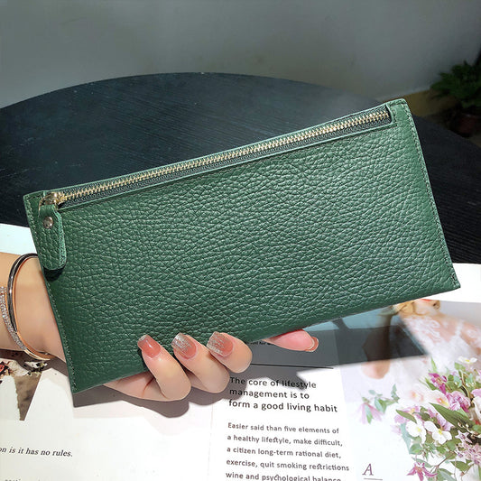 Women's Genuine Leather First Layer Cowhide Thin Ladies Wallets